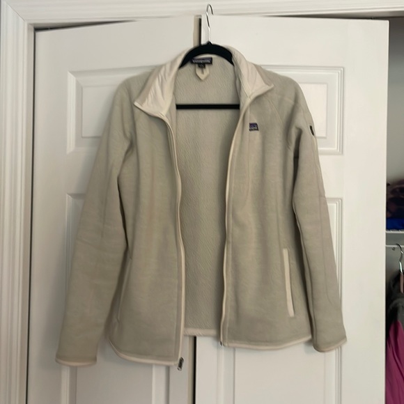 Patagonia cream zip up women’s size medium - Picture 1 of 4